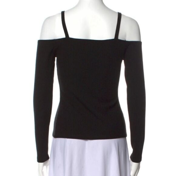 Reformation Black Crop Top Stretch Ribbed Size S - Picture 5 of 10